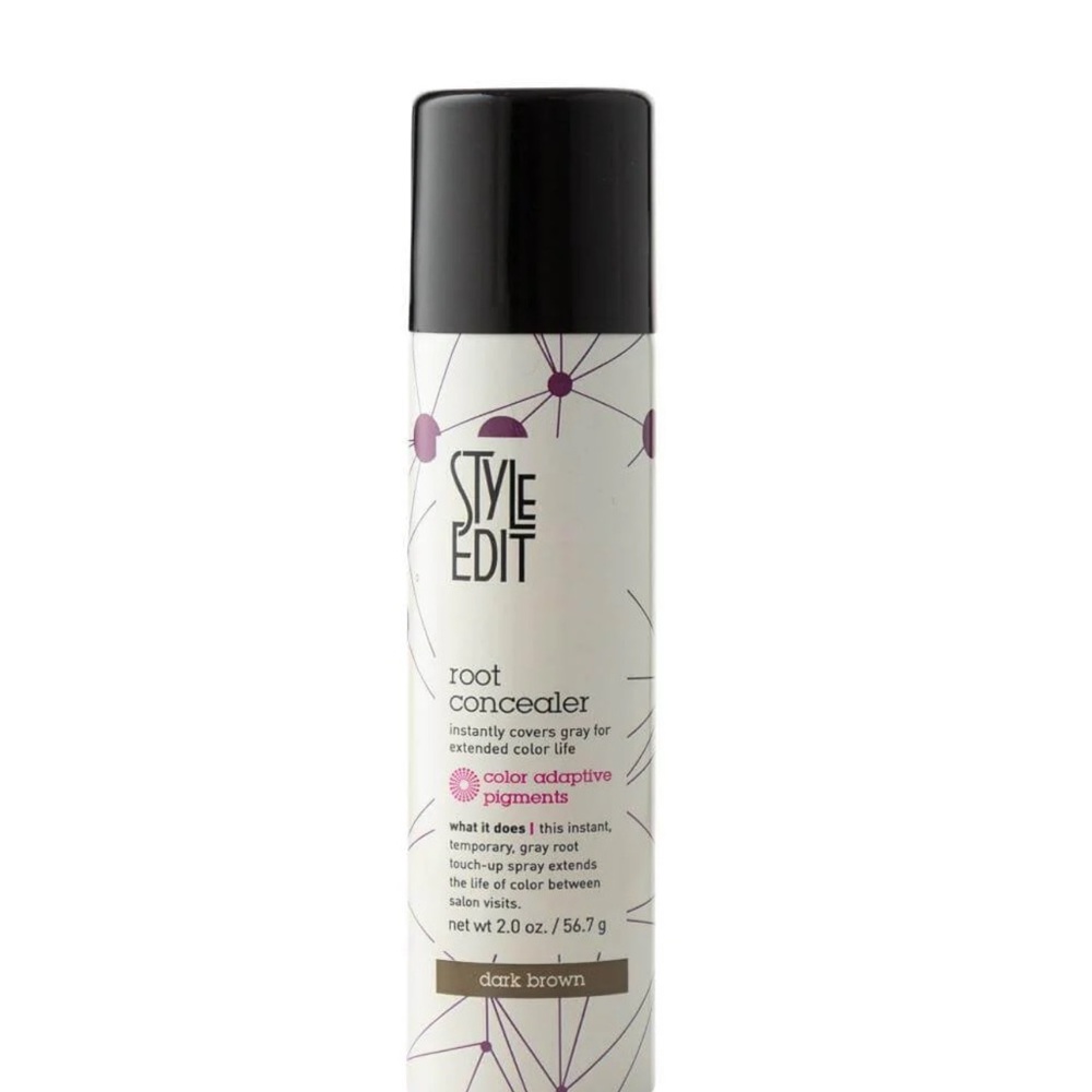 Spray on Root Concealer - Dark Brown - hides gray hair instantly!